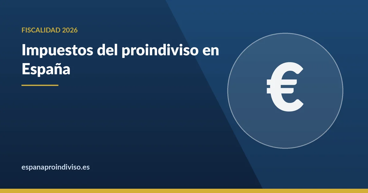 Impuestos del proindiviso: plusvalía, IRPF, ITP y AJD